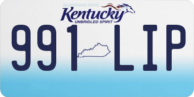 KY license plate 991LIP