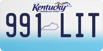KY license plate 991LIT