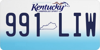 KY license plate 991LIW