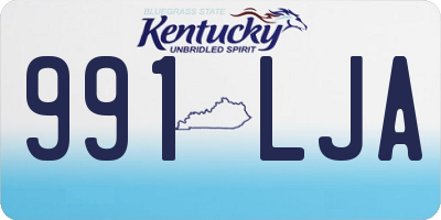 KY license plate 991LJA