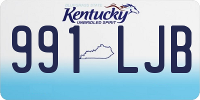 KY license plate 991LJB
