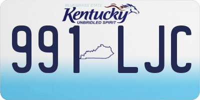 KY license plate 991LJC