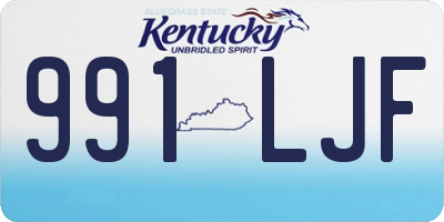 KY license plate 991LJF