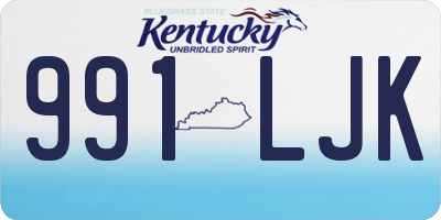 KY license plate 991LJK
