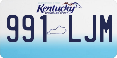 KY license plate 991LJM