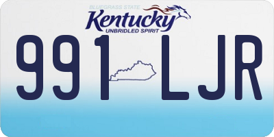 KY license plate 991LJR