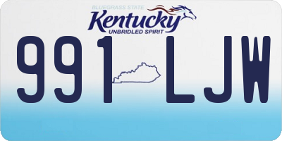 KY license plate 991LJW