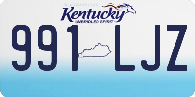 KY license plate 991LJZ
