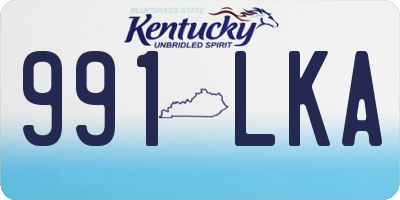 KY license plate 991LKA
