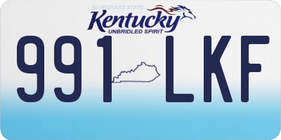 KY license plate 991LKF