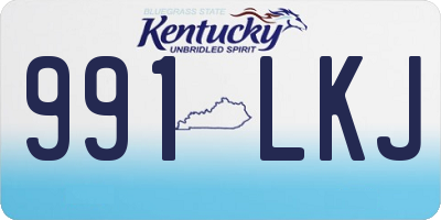 KY license plate 991LKJ
