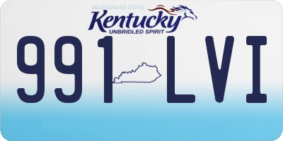 KY license plate 991LVI