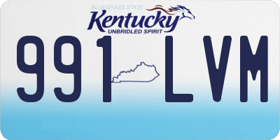 KY license plate 991LVM