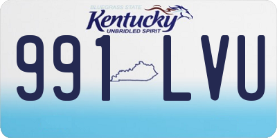 KY license plate 991LVU