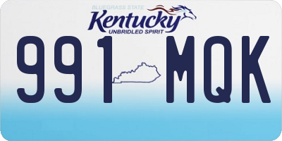 KY license plate 991MQK