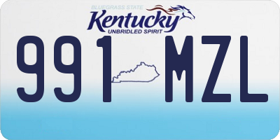 KY license plate 991MZL
