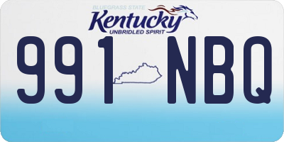 KY license plate 991NBQ