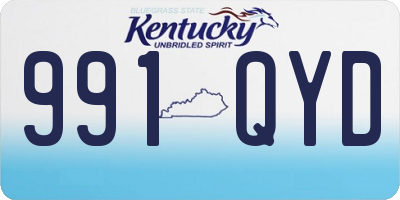 KY license plate 991QYD