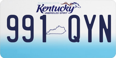 KY license plate 991QYN