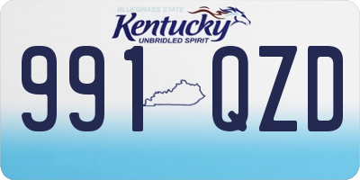 KY license plate 991QZD