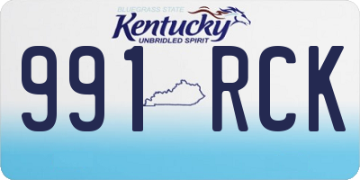 KY license plate 991RCK