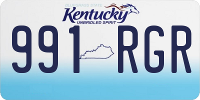 KY license plate 991RGR