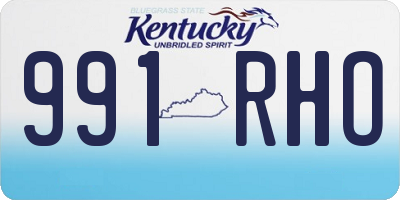 KY license plate 991RHO