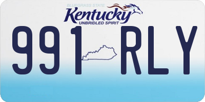 KY license plate 991RLY