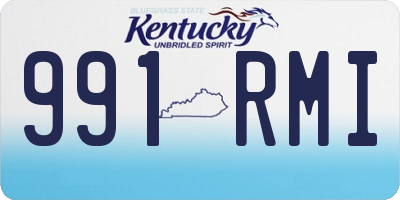 KY license plate 991RMI
