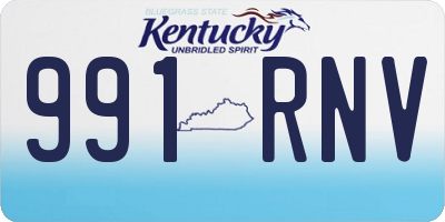 KY license plate 991RNV