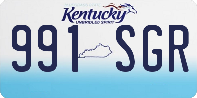 KY license plate 991SGR