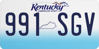 KY license plate 991SGV