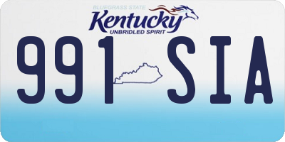 KY license plate 991SIA