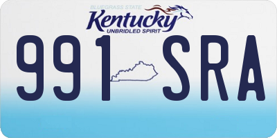 KY license plate 991SRA