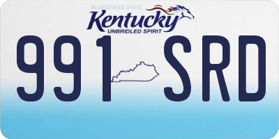 KY license plate 991SRD
