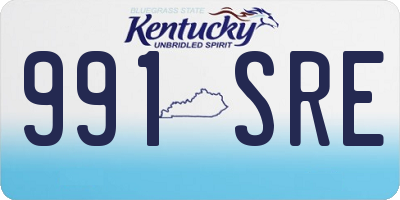 KY license plate 991SRE
