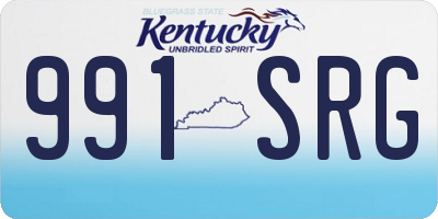 KY license plate 991SRG
