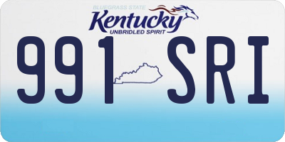 KY license plate 991SRI