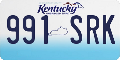 KY license plate 991SRK