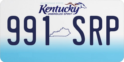 KY license plate 991SRP
