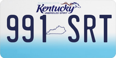 KY license plate 991SRT