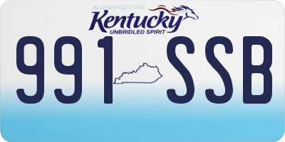 KY license plate 991SSB