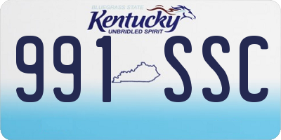 KY license plate 991SSC