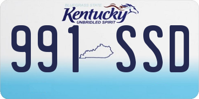 KY license plate 991SSD