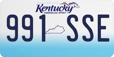 KY license plate 991SSE