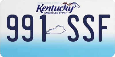 KY license plate 991SSF
