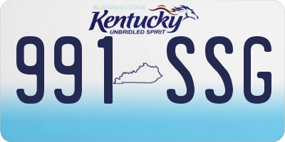 KY license plate 991SSG