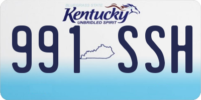 KY license plate 991SSH