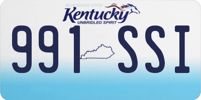KY license plate 991SSI