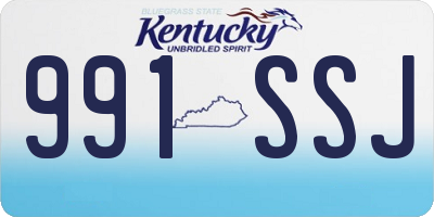 KY license plate 991SSJ